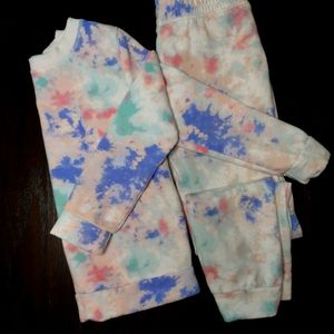 Cat & Jack Tie Dye Sweat Set